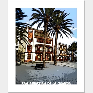 San Sebastian De La Gomera plaza Posters and Art